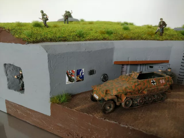 DIORAMA UNIKAT 1:72 WWII 4.April1945 Westwall B-Werk Bunkerkampf 3