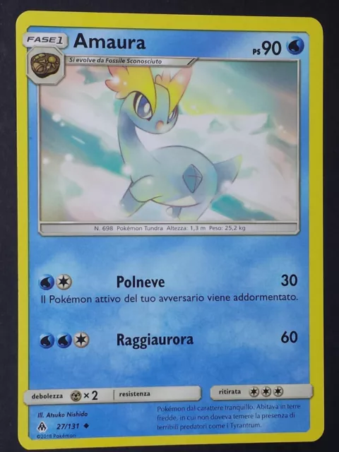 AMAURA 27/131  in Italiano POKEMON SOLE LUNA Apocalisse di Luce