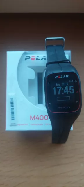 Polar M400 mit OVP Sportuhr Fitness GPS Laufuhr schwarz sehr guter Zustand