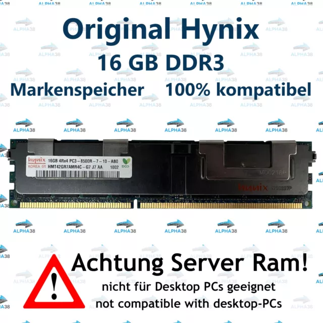 16 GB Rdimm ECC Reg DDR3-1066 Dell PowerEdge R515 R610 R710 Server RAM