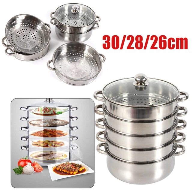 METAL FUSION King Cooker KK62SR Pentola Acciaio Inox 62 Quart Con Coperchio E Cesto Forato Per Vapore - Grande Capacità - 2