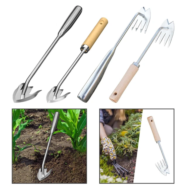 Houe De Jardinage XMRISE En Acier - Outil Désherbage Et Aération Sol, Longueur 37 Cm