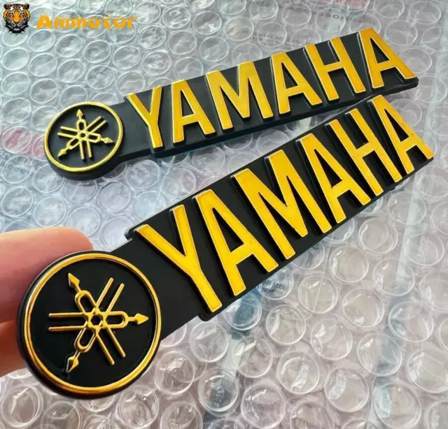 2.5 5cm Gold Tuning Fork Petrol Tank Fairing Fender Badge Emblem Motorcycle new 2