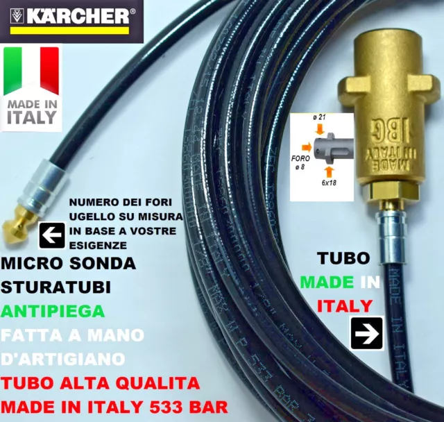 Micro Sonda Spurgatubi Metri Sturatubi Professionale Antipiega Per Karcher