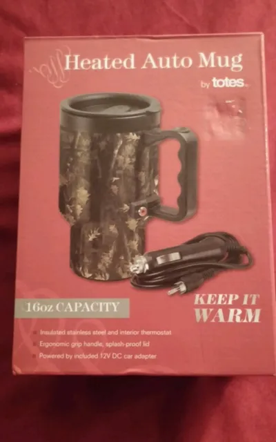 Heated 16 oz. Auto Mug by Totes, Camoflauge design - NEW IN BOX