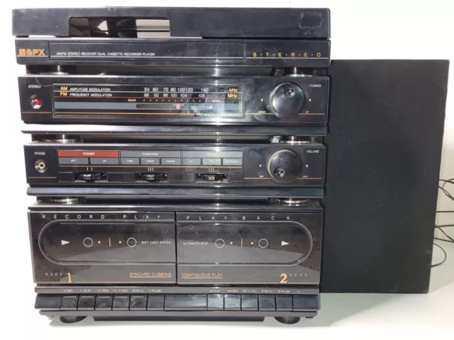 Vintage GPX Stereo Receiver Cassette Recorder Player Turntable Read Desc