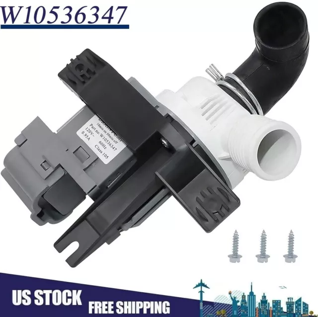 W10217134 Washer Drain Pump Assembly Fit Whirlpool W10281682 W10536347 8542672