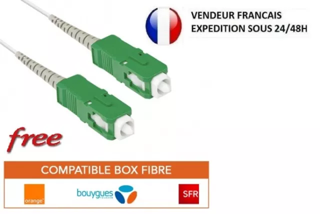 CÂBLE CORDON FIBRE optique Box FREE ORANGE SFR BOUYGUES SOSH 1.5M