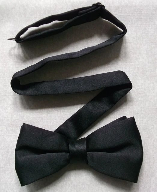 Bow Tie Black Dickie Bowtie Adjustable Retro Mens Vintage