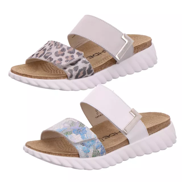 Rohde 5332 Laine Mules Femmes Cuir Sabots Semelle Compensée