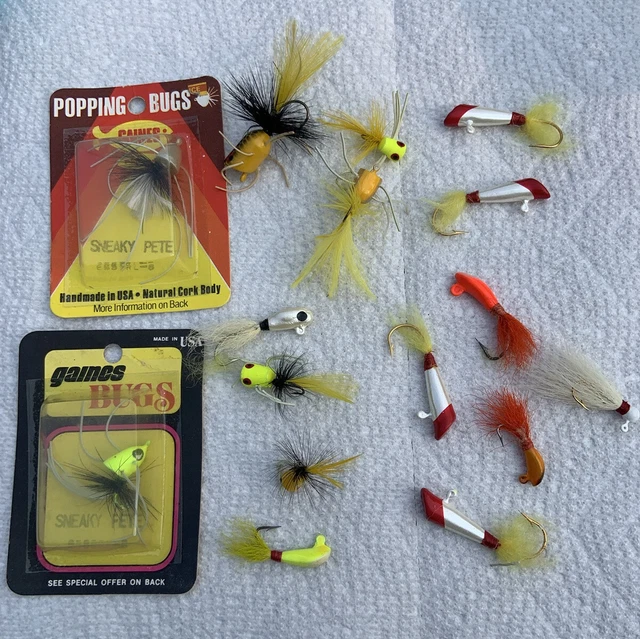 GAINES Popping Bugs Sneaky Pete Made in USA More Lot 16