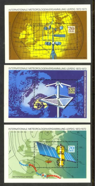 DDR #MiBl34-MiBl36 MNH S/S 1972 Meteorological Year Anemometer [1362-1364]