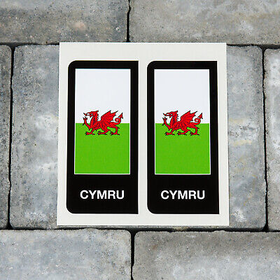 Welsh Wales CYMRU Flag Vinyl Stickers Number Plate Brexit - SKU5264