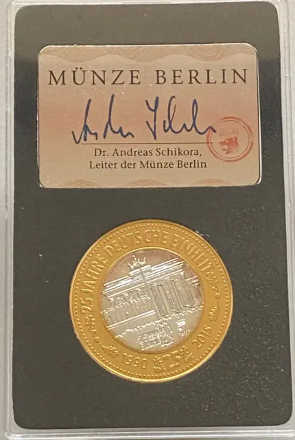 Medaille - 25 Jahre Deutsche Einheit - Münze Berlin  1990 - 2015 - PP