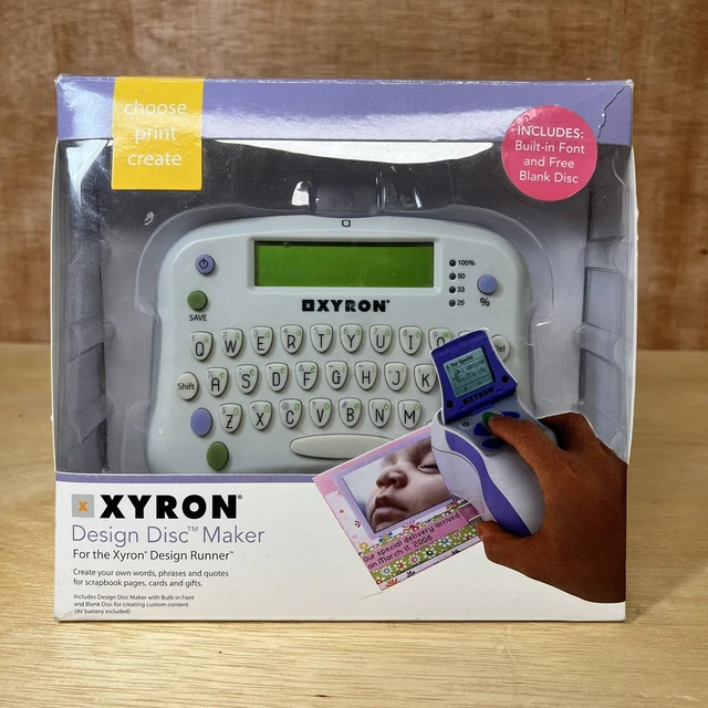 Xyron Design Disc Maker For Xyron Design Runner With Built In Font New in Box!!