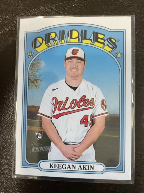 2021 Topps Heritage KEEGAN AKIN short print SP rc rookie high number # 714