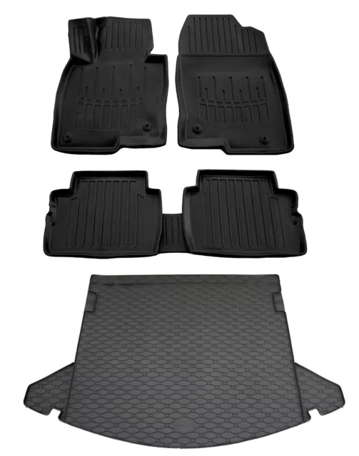 Gummi Fußmatten Kofferraumwanne für Mazda CX-5 2011- 2017- Gummimatten Set