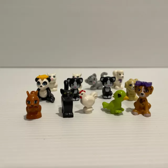 Lego Friends Pets Animals Bulk x 13 Puppy Panda Bunny Cat Bird Chicken Squirrel