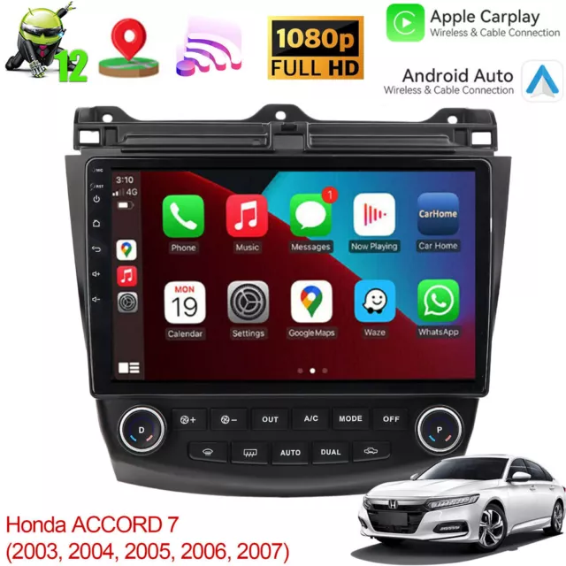 For 2003-2007 Honda Accord 10" Touch Android 11 Car Stereo Radio Gps Navi Wifi