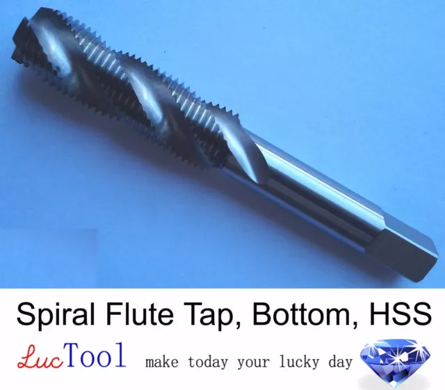 9/16-18 UNF Spiral Flute Tap Bottom GH3 Limit 3 Flute HSS Uncoated Bright Thread