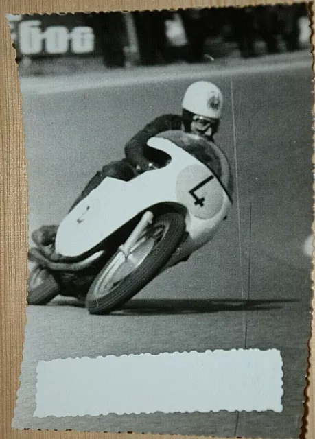 40319 Motorcycle Race Photo Race Car Driver John Hartle England 1963 Bikephoto