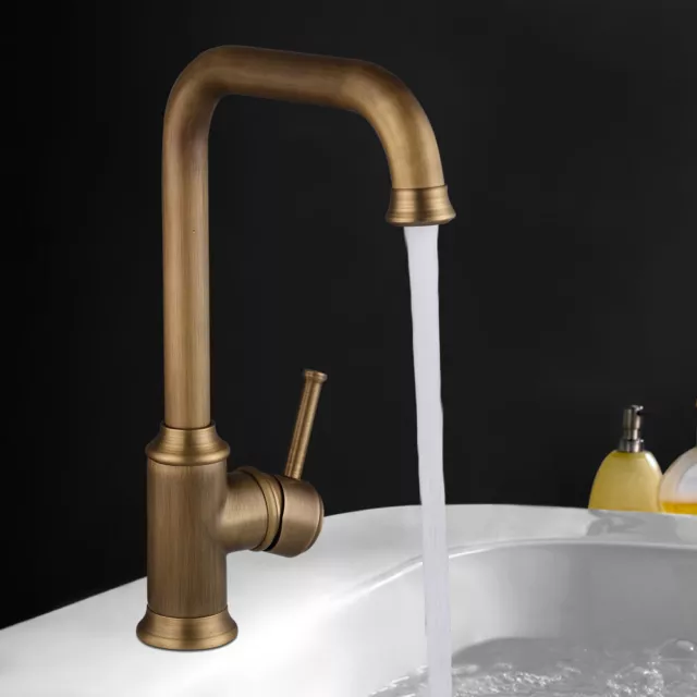 Retro Küche Wasserhahn 360° Drehbar Küchenarmature Messing-Spültischarmatur Gold