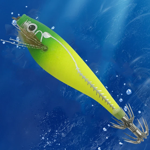 CUTTLEFISH HARD BAIT Fluorescent Fishing Lure BuiltIn Bead Night