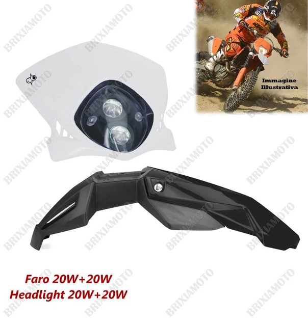 Coppia Staffe Porta Faro Universali Per Moto, Regolabili Da 32 A 40 Mm, Colore Nero, Facili Da Montare