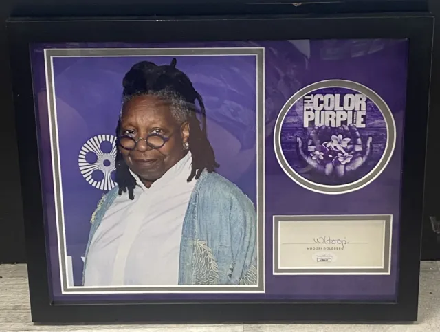 Whoopi Goldberg Hand-Signed “The Color Purple” 11x14 Framed Display w/ JSA COA