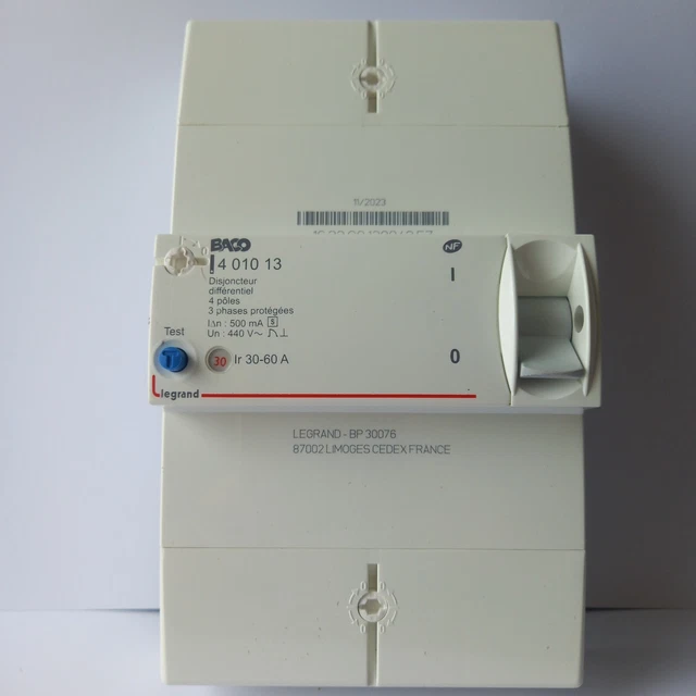 DISJONCTEUR DE BRANCHEMENT différentiel legrand baco triphasé 3060A