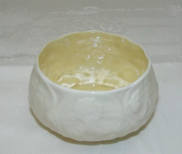 Vintage Pottery by Belleek Ireland Yellow Mini Open Sugar Bowl Serenity 3