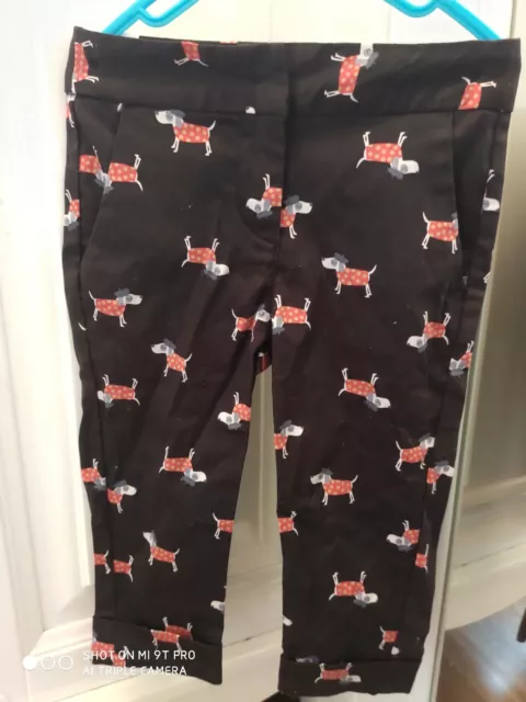 Bnwt Next Girls 5 Years Old French Dog Easter chinos trausers