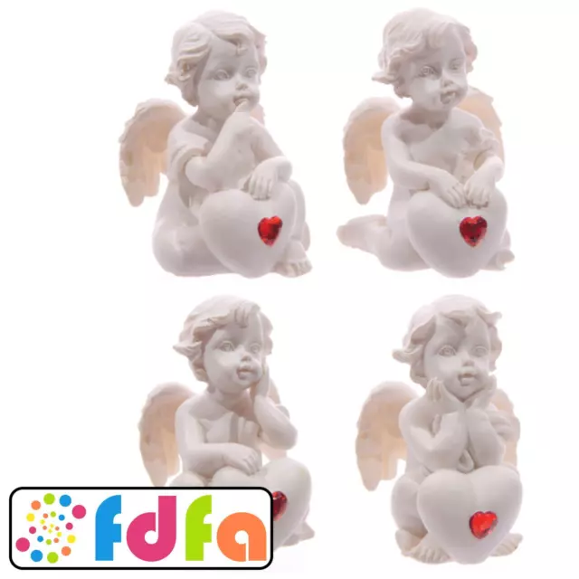 Puckator Cute Seated Love Cherub Red Heart Gem Angel Ornament Gift