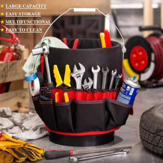 Gardening Tool Bag Bucket Organizer Pouch Garden Tool Hand Tool Storage Bag UK