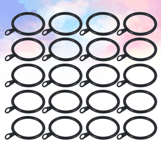 30 PIEZAS Anillos Colgantes de Cortina con Oreja Resistente Cortina de Ventana de Hierro