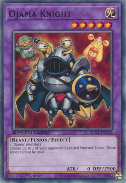Yugioh! Ojama Knight - SGX1-ENC23 - Common - 1st Edition Near Mint, English