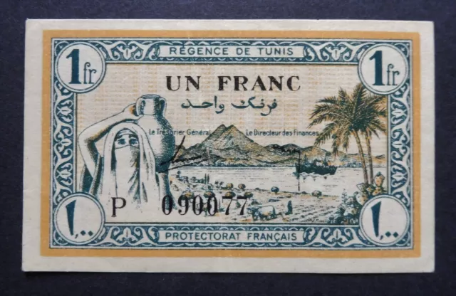 Tunisie - 1 Franc - Série P - 15 juillet 1943