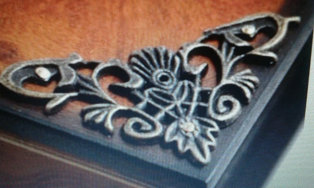 4 supports d'angle décoratifs, pour petites armoires, boîtes à bijoux, artisanat ect,