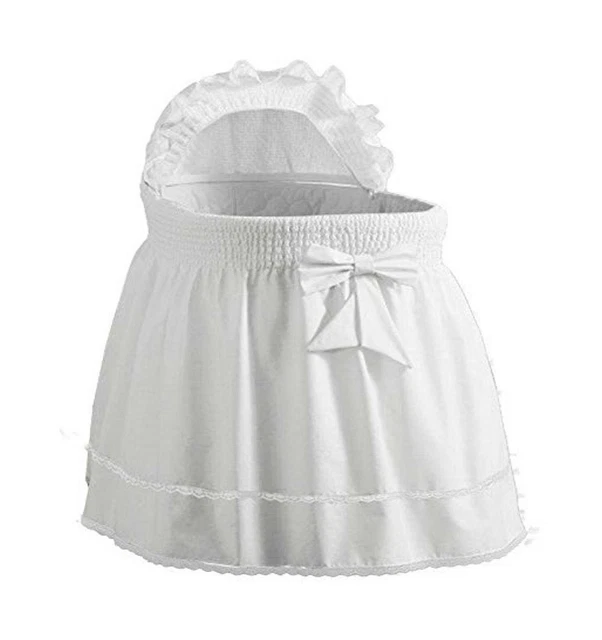 BabyDoll Bedding Precious Bassinet Liner/Skirt & Hood, White, 17" L x 31" W BabyDoll Bedding Precious Bassinet Liner/Skirt & Hood, White, 17" L x 31" W