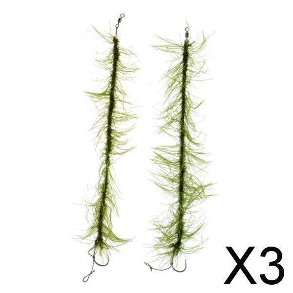 3X  Combi Rig Karpfen Angelhaken fertig gemacht Haar Rigs  Linie 2