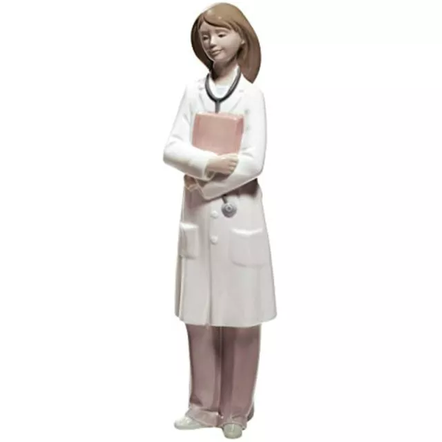 Lladró NAO Doctor Female Woman Porcelain Doctor Figure Pink Ships Globally!