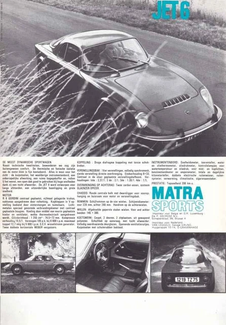 Maquette JIELGE 1/43 Matra Jet 6 #81a – 1967 – Kit à Monter Neuf En Boîte