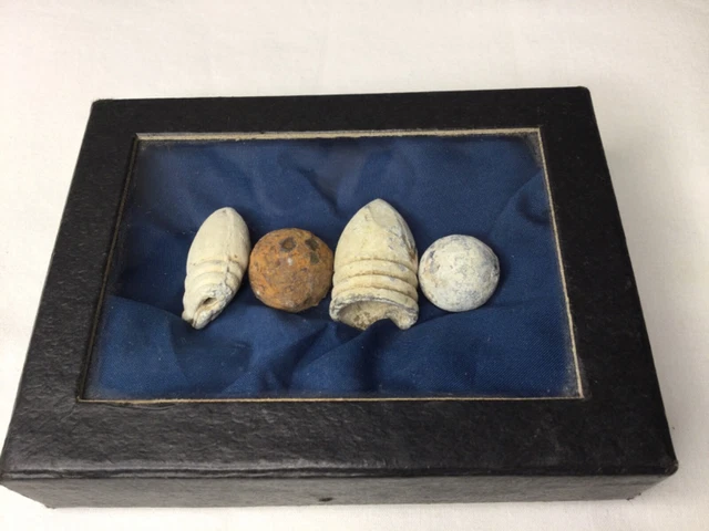AUTHENTIC CIVIL WAR Bullets Union Minnie Confederate Musket Balls - 4 ...