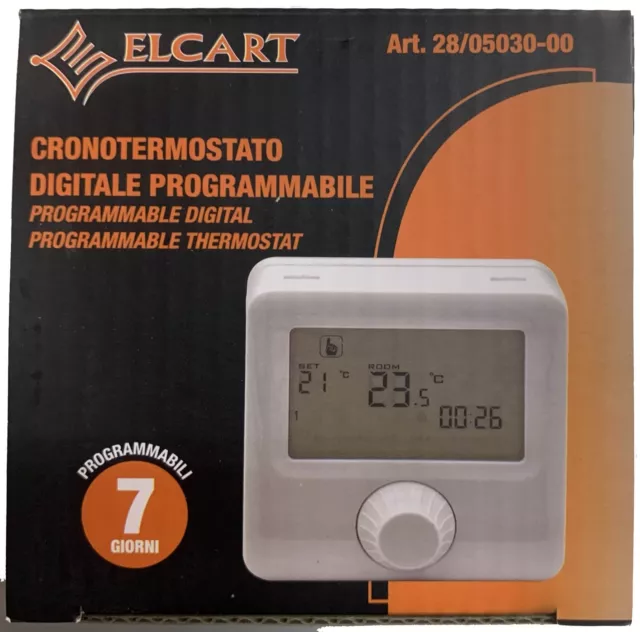 Thermostat Programmable Numérique Programmable 7 Jours ELCART Écran Rétroéclairé