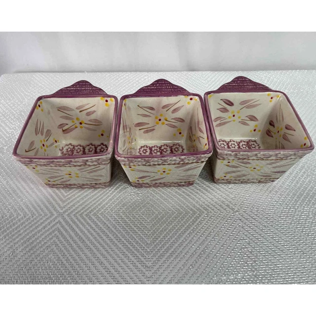 Cazuelas individuales de arándano Temp-tations de Tara del Viejo Mundo 10 oz. Lote de 3