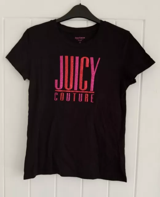 Juicy Couture Black Label Los Angeles Glitter Look T-Shirt - Size Medium