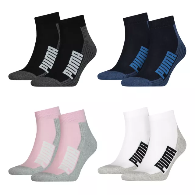 2er Pack PUMA Unisex BWT Cushioned Quarter Socken Freizeitsocken 100000955