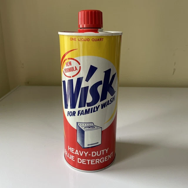 VINTAGE WISK FAMILY Wash Liquid Laundry Detergent One Quart Can