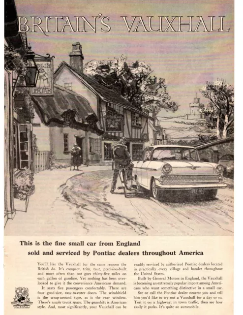 1959 Vauxall Victor Voyager Built By GM In England Imported By Pontiac Print Ad