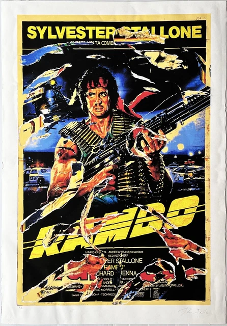 Mimmo Rotella - "Rambo" - Multiplo Decollage